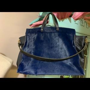 ISO Clare V simple tote with blue calf hair